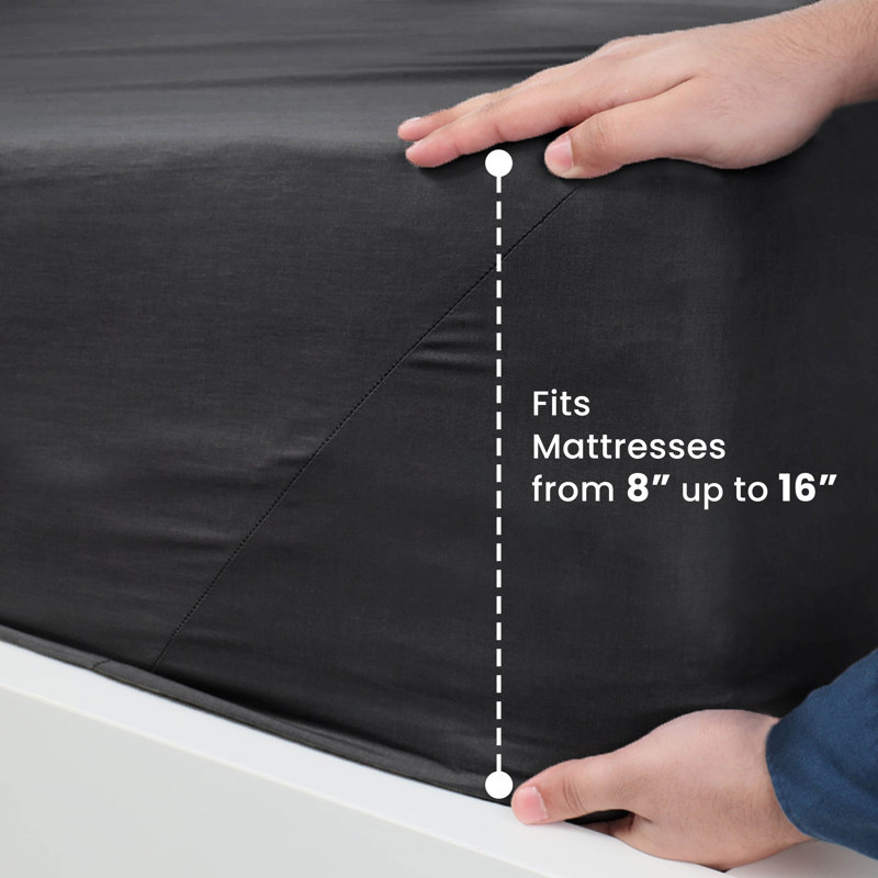 Martex 225 Thread Count Bed Sheets Light Weight, Soft Breathable Sheets, Brushed Cotton Rich Blend, Secure Fit, Wrinkle Resistant, Durable, Easy Care & Comfy Sheets