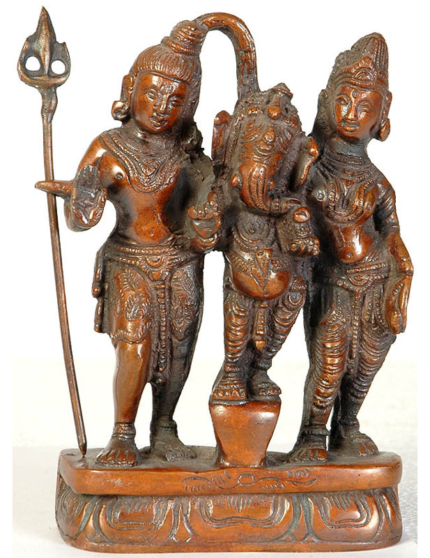 Shiva Parvati et Ganesha