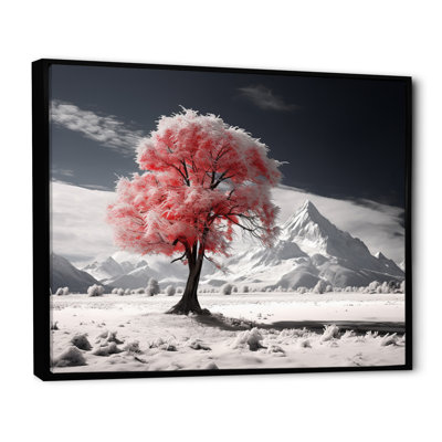 «Red Tree Symphony in Winter II», reproduction sur toile
