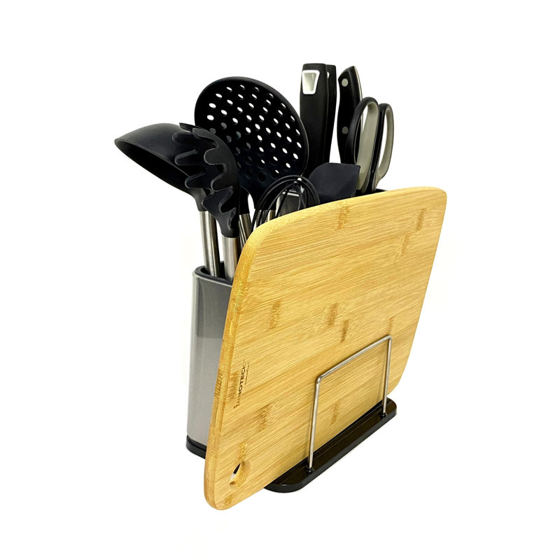 Stainless Steel Square Utensil Crock