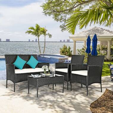 Zipcode Design™ Don 4 - Person Outdoor Seating Group with Cushions &  Reviews