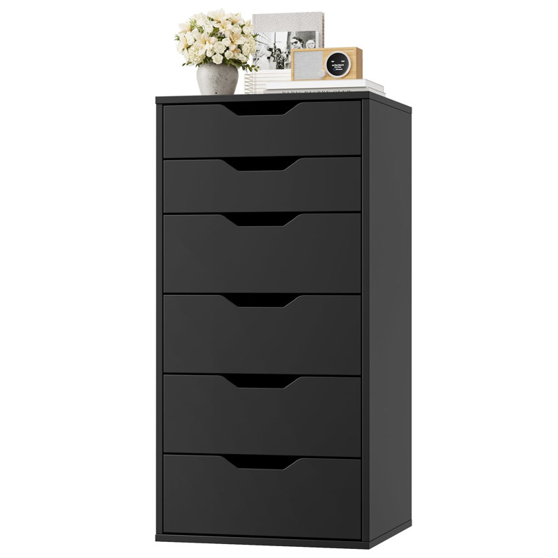 45cm W 6 - Drawer Chest of Drawers, Black