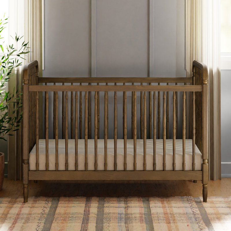 Liberty 3-in-1 Convertible Spindle Crib, Natural Walnut
