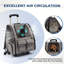 Sac de transport 2-en-1 à roulettes et sac à dos pour animaux - Sac de voyage respirant et confortable pour chien et chat avec roues et sangles d'épaule-41671250