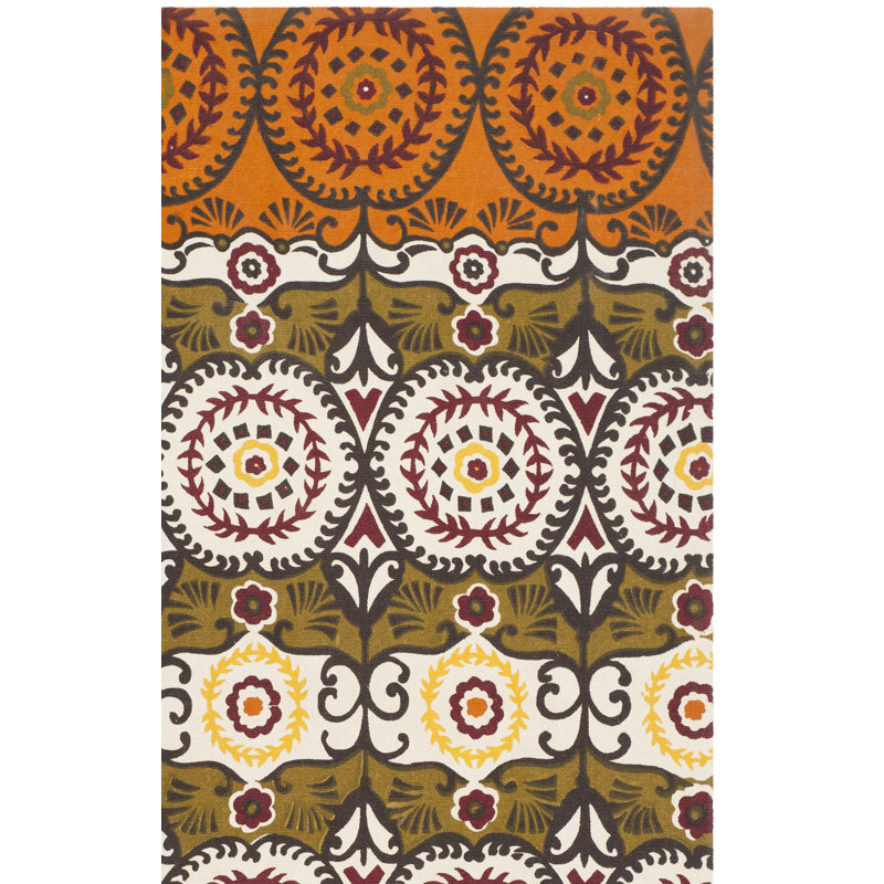Tapis en coton tissé à la main Allison Cedar Brook, Rectangle 2 pi 3 po x 3 pi 9 po