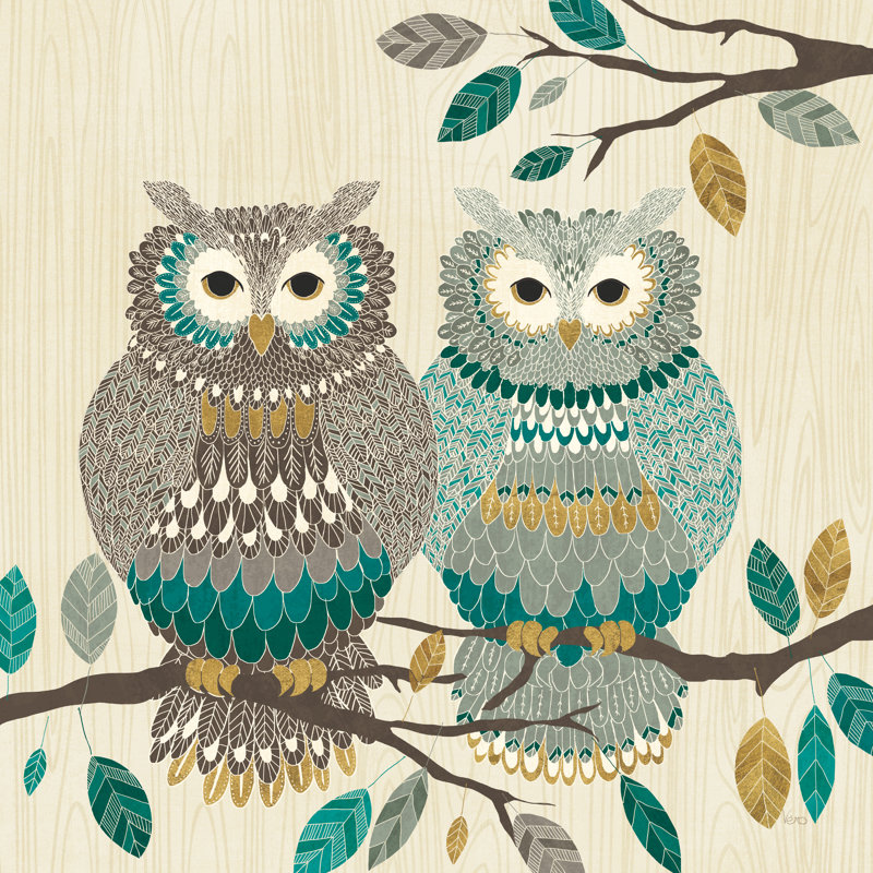 Cool Feathers II by Veronique Charron - Wrapped Canvas Print, 30cm H x 30cm W