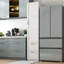 Garde-manger standard, armoire haute, armoire autoportante avec une porte et deux tiroirs pour la cuisine et la salle à manger