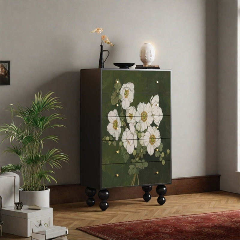 Armoire de rangement spacieuse avec cadre en noyer