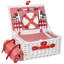 WHITE PICNIC BASKET 4 SERVES