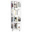Nouveau style blanc, bibliothèque à 4 roulettes, 360 roulettes, construction, rotation douce, grande surface de plancher, espace