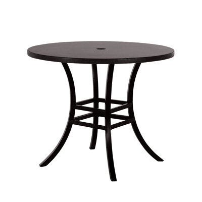 Superstone 36" Round Dining Table With Base - Travertine Top/oyster Base