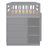 Low Bunk Bed with Storage Drawers and Shelves-738398858-738398859