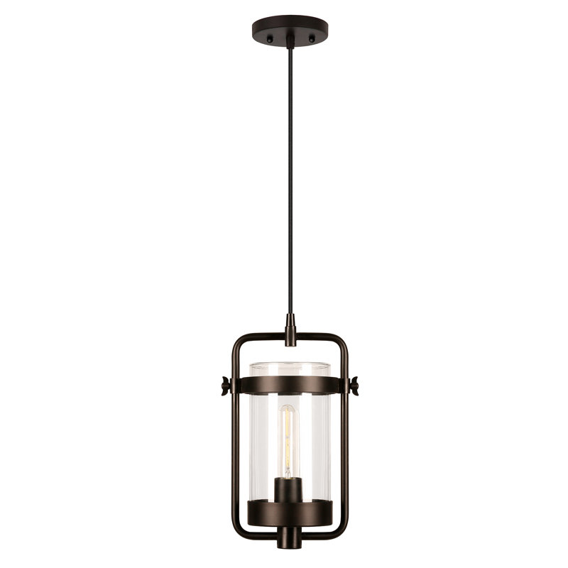 Luminaire suspendu de forme géométrique 1 lumière Orion, Bronze