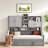 Upholstered Daybed With Led Armrest Lights, Storage Shelves And Cabinets-218316895