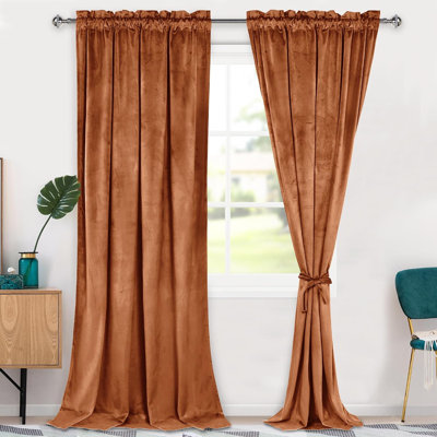 Velvet Blackout Curtain Panel Pair