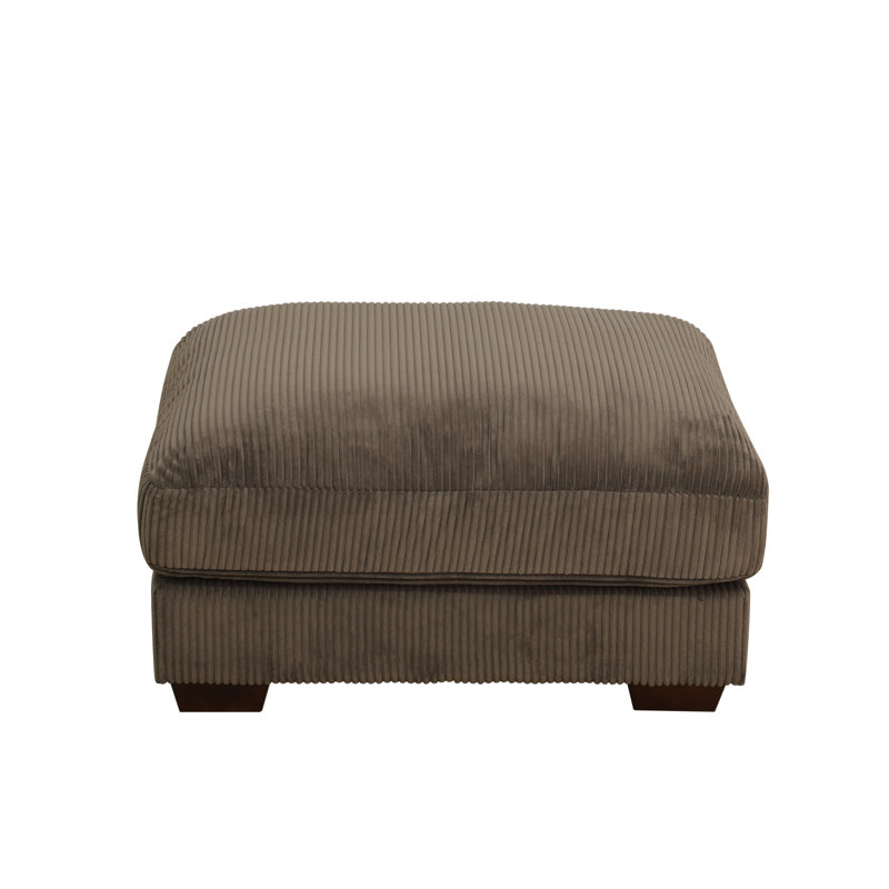 Corduroy Living Room Sectional Ottoman, Brown