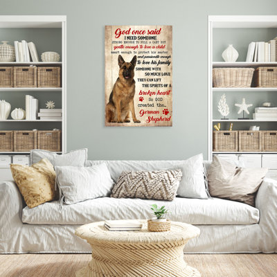 God Created German Shepherd - 1 Piece Rectangle Gr " God Created German Shepherd "