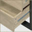 Oak and Black 2-drawer Nightstand