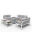 Ensemble de conversation en osier / rotin pour 7 personnes avec coussins Isidore-980674857