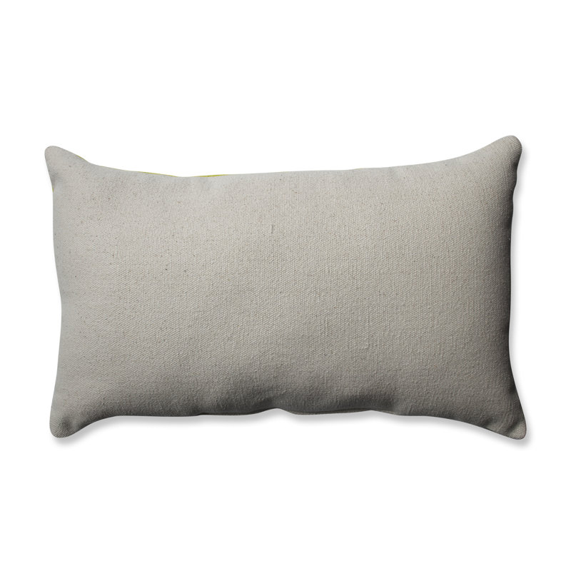 Shibori Bands Cotton Lumbar Pillow, Apple/Olive
