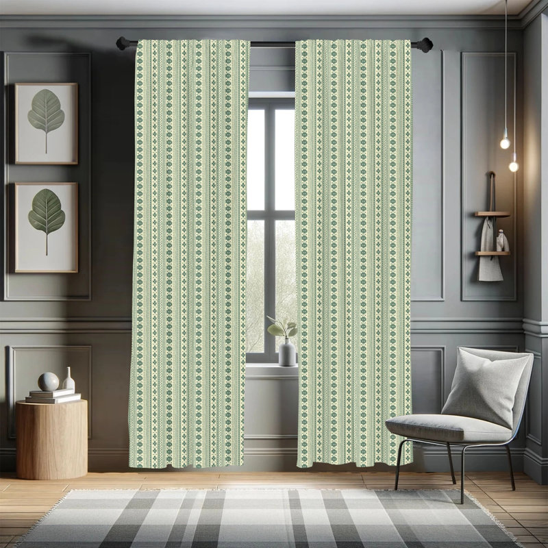 Semi-Sheer Rod Pocket Curtain Panels, 28" x 95"