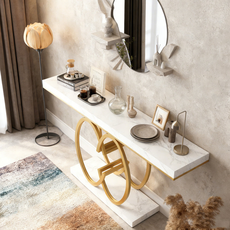Table d'appoint moderne à console étroite pour couloir
