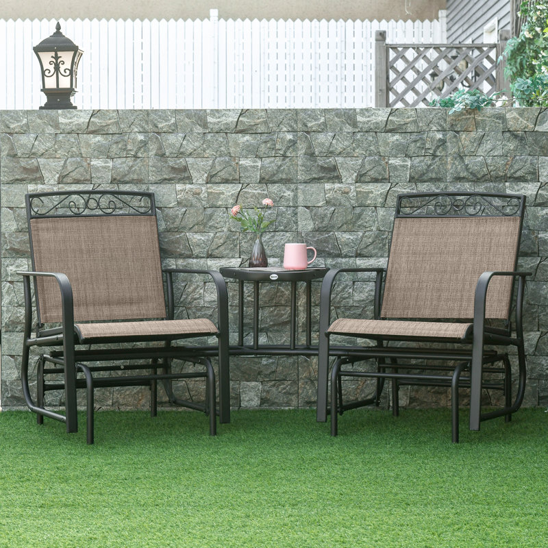 Banc oscillant Outsunny, Brun