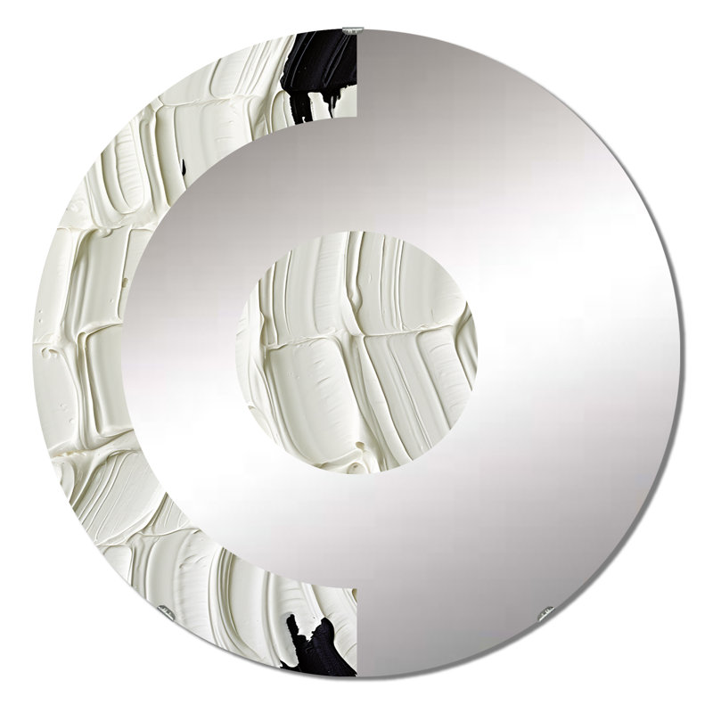Caselynn - Miroir mural demi-cercle, 23,6 po x 23,6 po