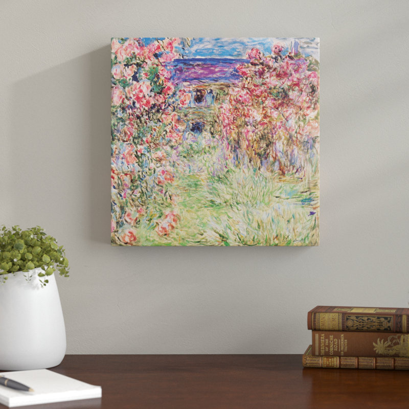 Rose House by Claude Monet - Wrapped Canvas, 35cm H x 35cm W