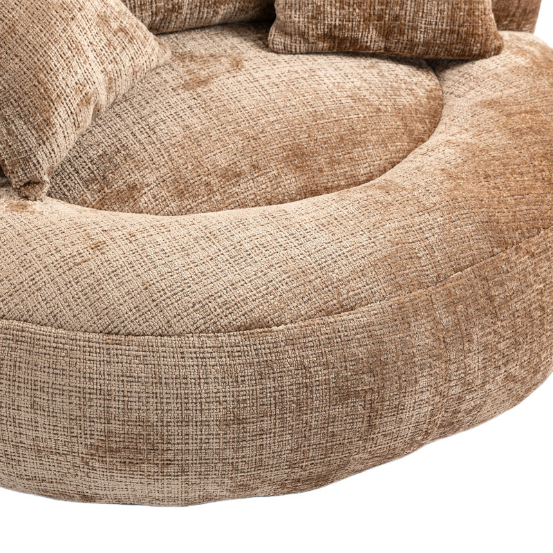 Mason Chenille Bean Bag Lounger, Coffee