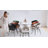 Modern Faux Leather Waterproof Upholstered Dining Chairs Set of 6 with Metal Legs, Mid-Century Kitchen Side Chairs-124571355-124571353