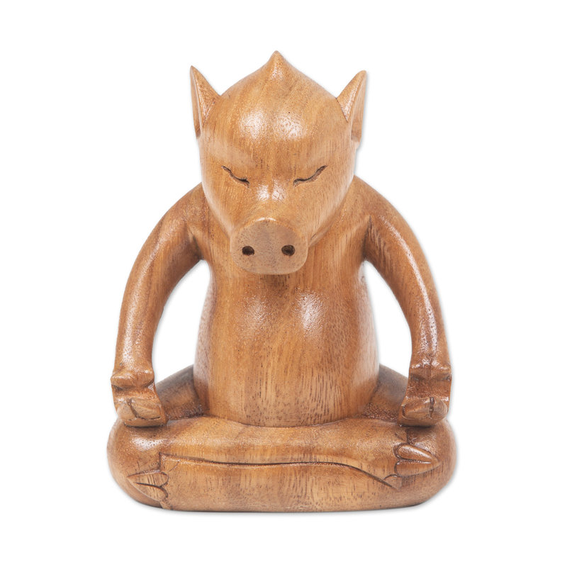Statuette en bois doux fait à la main Trinx