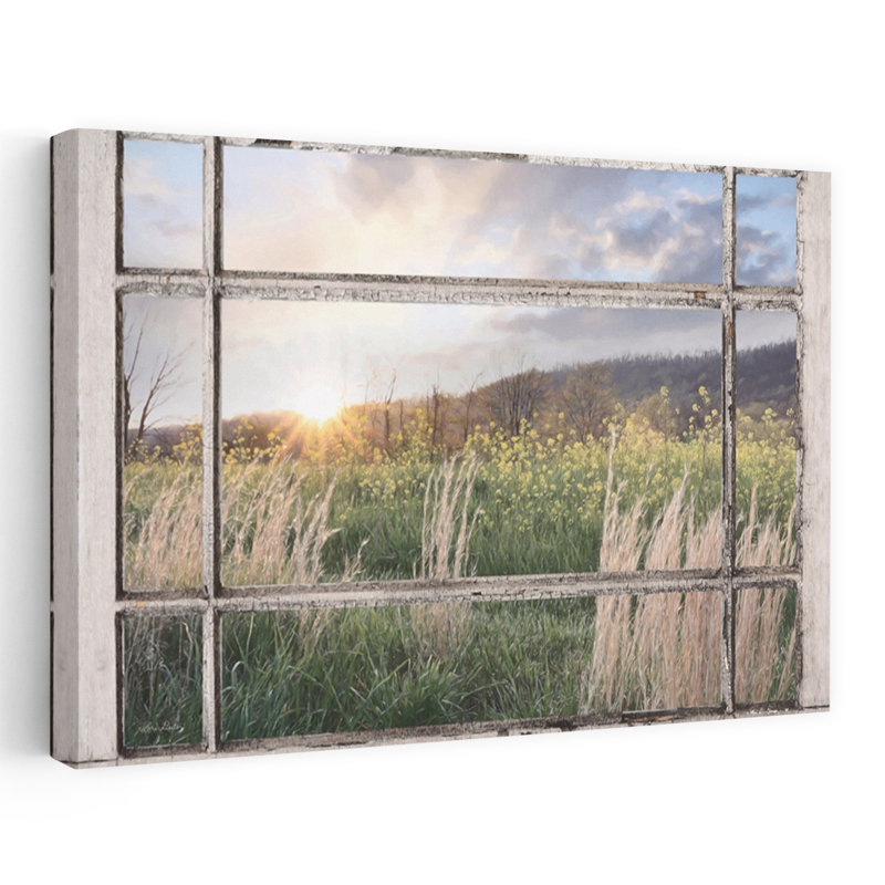 Paysage champêtre abstrait paysage contemporain, H 32 po x l 48 po