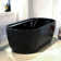 72'' x 35.375'' Freestanding Acrylic Double Ended Bathtub with Wide Rim,  - Available in Glossy White/Black, with 5 Finish Options for Trim