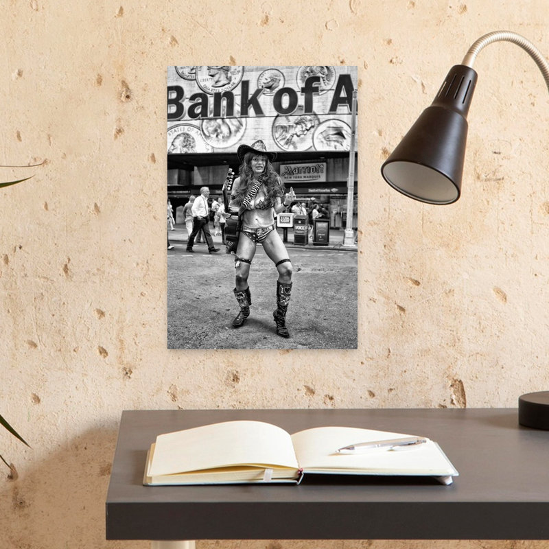 Defiant Cowgirl Performer Bold Abstract Contemporary City Wall Art Print 1 Piece Wrapped Canvas Wall Art