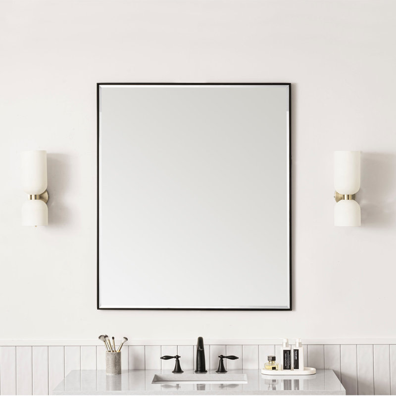Rohe Flat Metal Beveled Wall Mirror