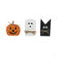 Ensemble de 3 décorations de table d'Halloween, blanc: 4,8 x 8 po Noir: 4,5 x 8 po Orange: 6,7 x 7 po 