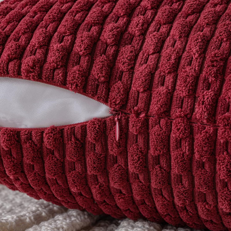 Housse de coussin Cozy 2 pièces, Rouge, 18 po x 18 po