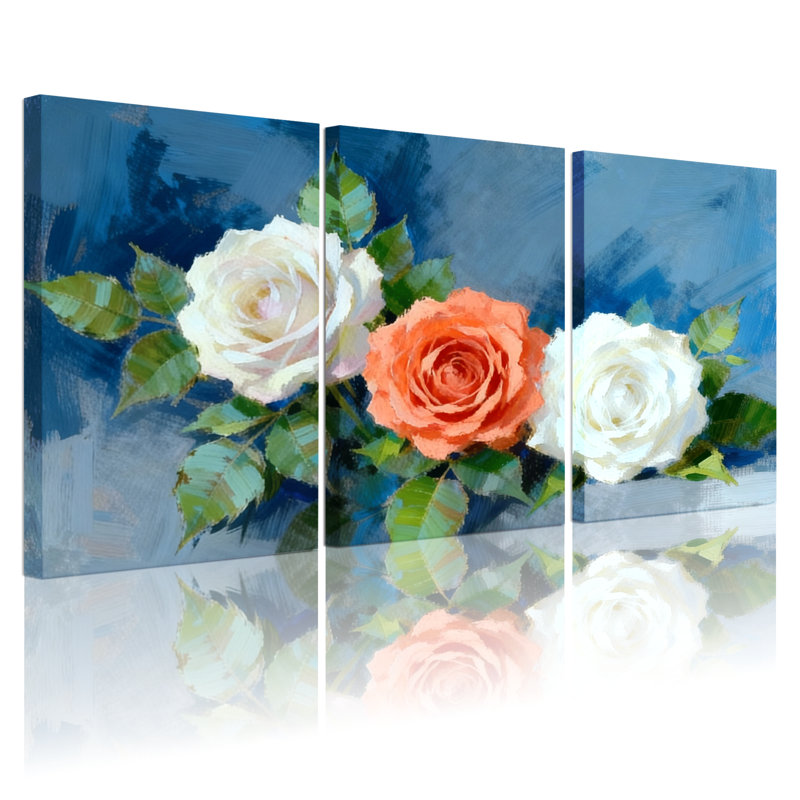 Ensemble de 3 reproductions d'art sur toile Ros, H 30 po x l 60 po