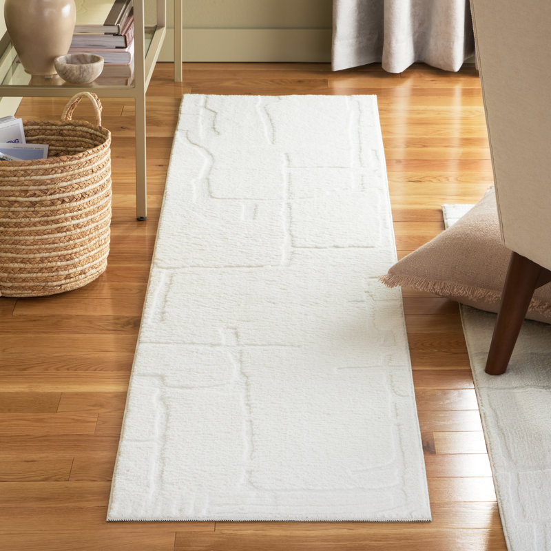 TOWN & COUNTRY EVERYDAY Rae Everwash® Machine Washable Area Rug 1'7x7'2 Ivory, Runner 1'7" x 7'2"