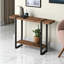Console de hall d'entrée moderne en métal laminé brun Kaisley, H 31,87 po x l 47,13 po x P 11,81 po