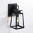 Schlesinger Black Steel with Clear Glass Outdoor Wall Light