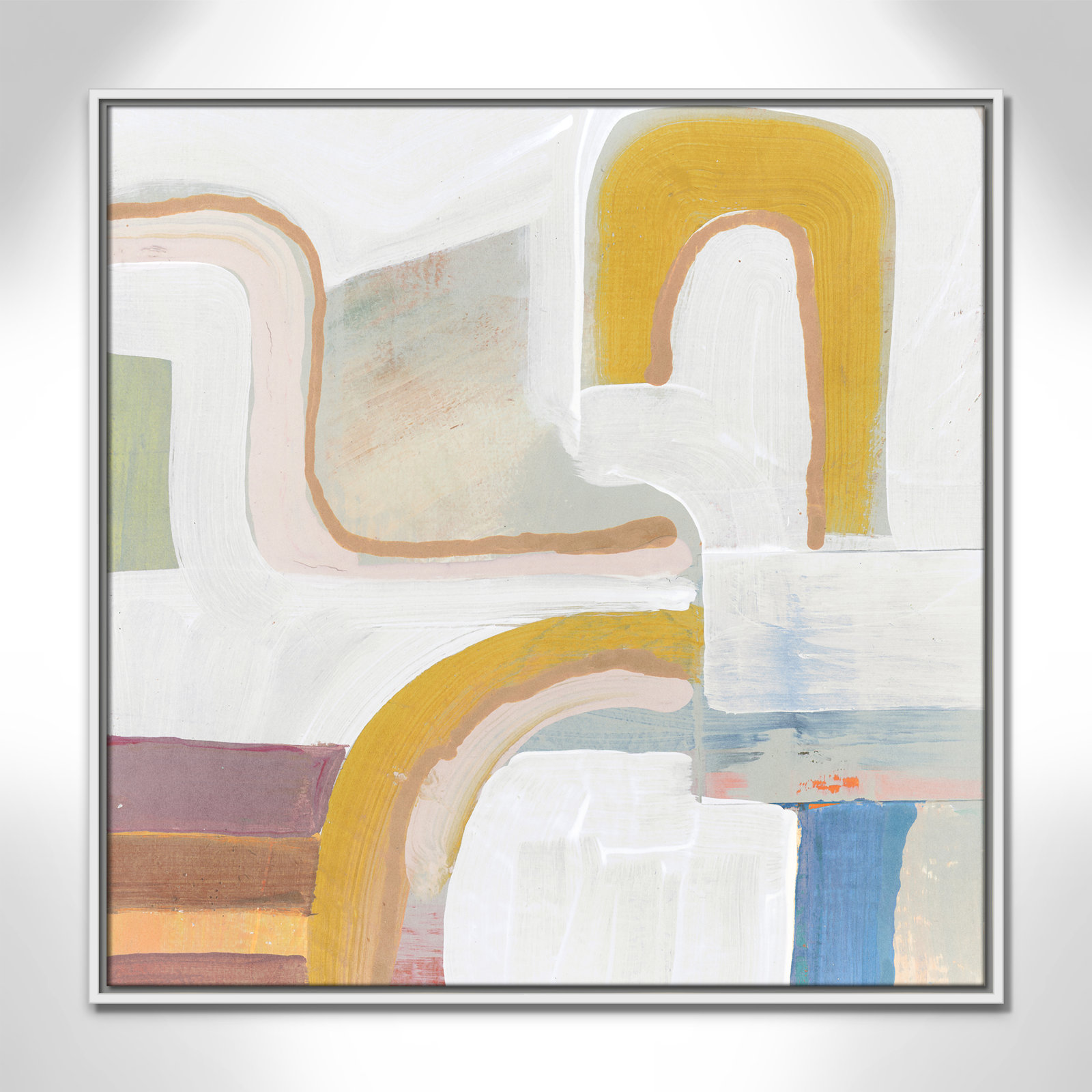 Copeland "Together Again I" Painting by Cartissi, 31.5" H x 31.5" W, White