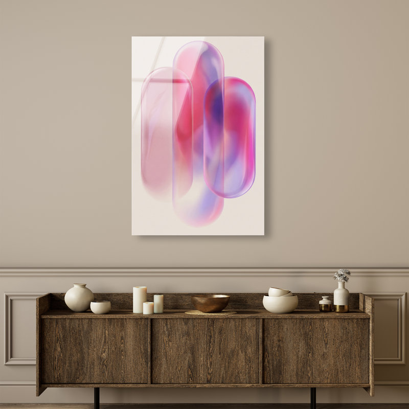Pink Topaz Gradient Print by Oliver Gal, 15"H x 10"W, High-Gloss Acrylic Print