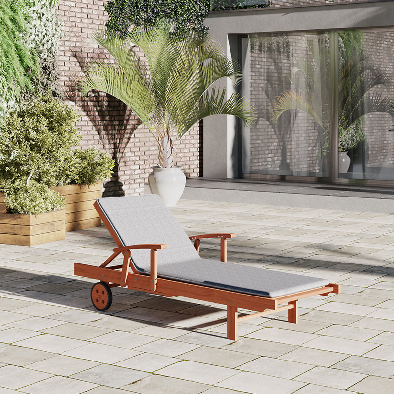 Chaise longue avec coussin Medrano