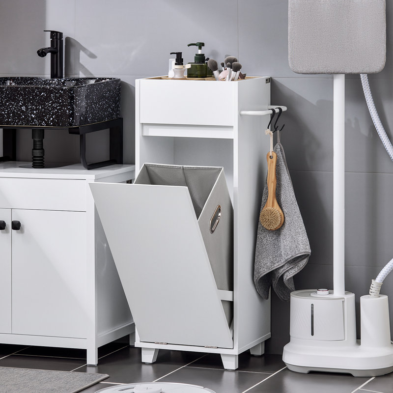 Wood Laundry Organisation Essentials, White