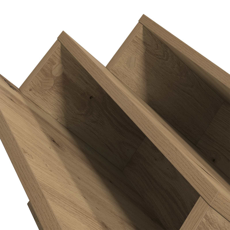 Wood Free Standing Magazine Rack, Light Brown