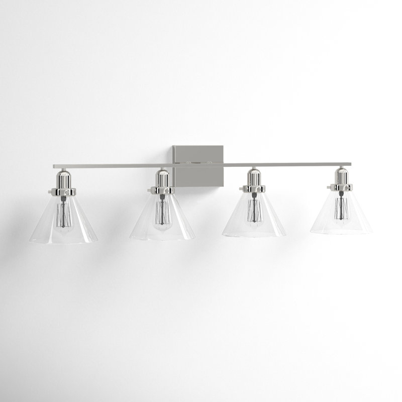 Catalina 4-Light Dimmable Vanity Light in Polished Nickel, Polished Nickel