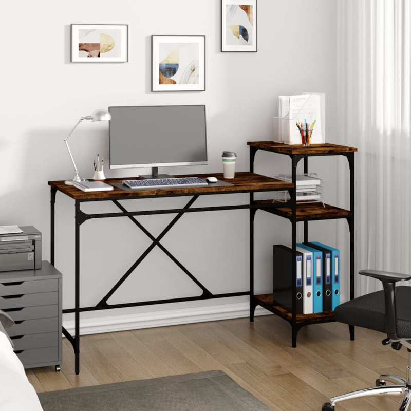 Brekke Writing Desk, Smoked Oak