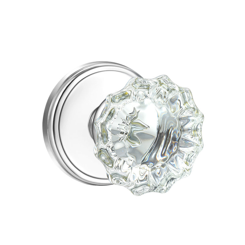Coolnews Retro Elegant Series - Boutons de porte d'intimité en cristal, Chrome